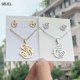 thumbnail image 2 of Family Mom Dad Baby Pendant Necklace Mother Day Necklace Stainless Steel Jewelry For Women Maternal Pregnant Earrings Love Gifts Gao Jinjia LED, 2 of 2