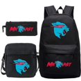 thumbnail image 3 of 3pcs/set Mr Beast Backpack Shoulder Bag Pencil Case Boys Girls Back to School Bookbags Children Rucksack Travel Knapsack Mochila, 3 of 4