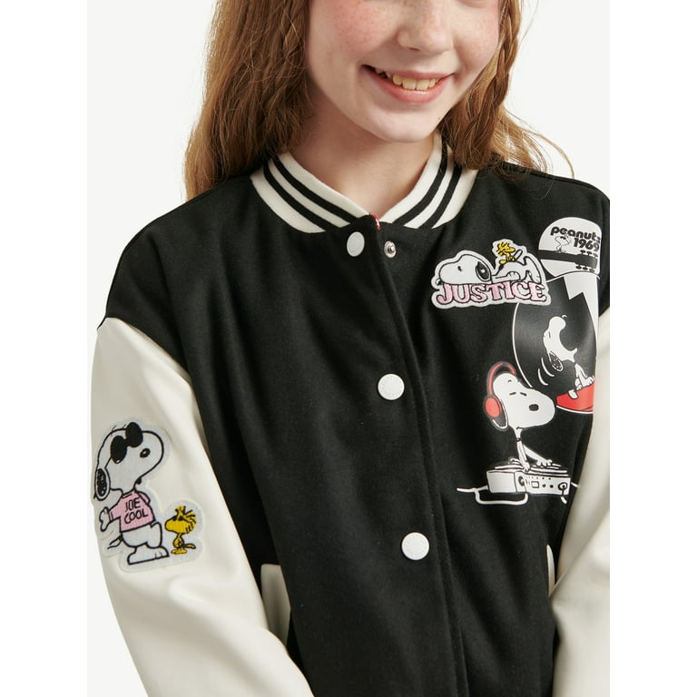 Justice Girls Snoopy Bomber Jacket Sizes XS XLP Walmart