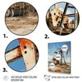 thumbnail image 3 of Designart "Gold Oil Rigs landscapes In Texas I" Cityscapes Floater Framed Canvas Wall Art, 3 of 7