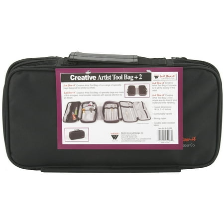 Just Stow It Creative Artist Tool Bag +2 14.5"x7"x3", Black