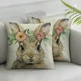 thumbnail image 2 of COMIO  Easter Pillow Covers  Farmhouse Welcome Easter Egg Rabbit Decorative Pillow Cases Holiday Throw Cushion Cover for Home Sofa Office Car Decor&nbsp;2pc, 2 of 6