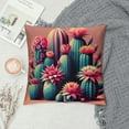 thumbnail image 2 of JRXY Throw Pillow Cover Green Succulents and Cactus Plants with Flowers Hand Drawn Pillow Case Decorative for Sofa Couch Chair Bedroom White, 2 of 5