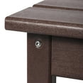 thumbnail image 4 of WestinTrends Malibu Outdoor Coffee Table, 35" x 17.5" All Weather Poly Lumber Patio Adirondack Coffee Table for Garden Lawn Porch Balcony, Dark Brown, 4 of 15