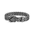 thumbnail image 2 of Pulseras para mujer, regalos para mujer, pulsera de acero inoxidable estilo europeo y lobo, pulsera de acero de titanio estilo punk vintage con cadena gruesa, joyería para hombre, pulsera de acero ino, 2 of 5