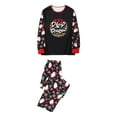 thumbnail image 2 of Penkiiy Family Christmas Pjs Matching Sets Reindeer and Snowflake Patterned Sleepwear Xmas PJS Set for Couples and Kids Black L, 2 of 4