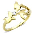 thumbnail image 1 of Alamode TK3573-9 Women IP Gold Stainless Steel Ring with AAA Grade CZ in Clear - Size 9, 1 of 1