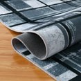 thumbnail image 6 of Modern Area Rug, Geometric Pattern Print Velvet Plush Carpet Distressed Accent Rug, 6 of 9