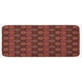 thumbnail image 1 of Moroccan Kitchen Mat, Vintage Tile Design with Oval Motifs Ottoman Mandala Ornamental, Plush Decorative Kitchen Mat with Non Slip Backing, 47" X 19", Green Vermilion Ruby, by Ambesonne, 1 of 1