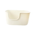 thumbnail image 1 of Bunblic High Sided Cat Litter Boxs Large Cat Litter Basin Easy to Clean Cage Kitten Potty Pan for Kitten Small and Medium Cats Rabbit White, 1 of 8