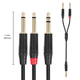 thumbnail image 5 of Cable Divisor en y Estéreo de 6,35 mm A 2 Conectores Mono de 6,35 mm Macho y Conector Macho de 1/4 Pulgada A Cable de Audio Doble de 6,5 mm Macho de 1/4 Pulgada B, 5 of 5
