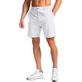 thumbnail image 3 of JoveMarine Men's Straight Leg Cargo Shorts with Zipper Pockets, Loose Fit Casual Work Shorts for Outdoor, Exercise and Daily Wear Light Gray S, 3 of 5