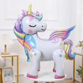 thumbnail image 2 of Globos de aluminio de unicornio 4D con soporte de elefante para animales para niños y niñas, decoración para fiestas de cumpleaños de unicornio, suministros para baby shower, 2 of 5