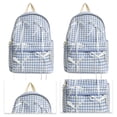 thumbnail image 1 of Likrtyny Mochila A Cuadros Con Lazo Mochila Informal para Mujer (azul), 1 of 9