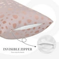 thumbnail image 3 of Lsque Rose Gold Abstract Spots 1 Pattern Pillow Case – Soft & Cozy Throw Pillow Cover, Hypoallergenic Cushion Case for Sleeping Women with Envelope Closure-16"x24", 3 of 6