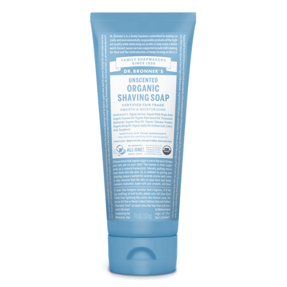 Dr. Bronner's Organic Unscented Shaving Soap 7oz