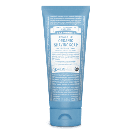 Dr. Bronner's Organic Unscented Shaving Soap 7oz
