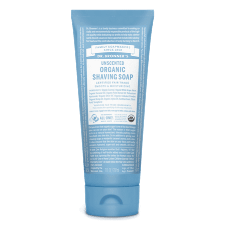Dr. Bronner's Unscented Shaving Soap - 7 oz (Best Unscented Shaving Soap)