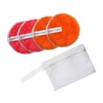 thumbnail image 4 of 4x Almohadillas Rmover de Maquillaje Lavables Baoblaze Paños de Limpieza Facial Suaves Bolsa de Lavandería Naranja roja, 4 of 8