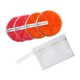 thumbnail image 4 of 4 piezas de desmaquillador suave, suave, desmaquillador facial , Naranja roja Macarena Puff de limpieza facial, 4 of 8