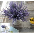 thumbnail image 3 of Flores de lavanda artificiales, 4 piezas grandes para crear un arreglo floral abundante, una planta falsa casi natural para alegrar la decoración de tu hogar, fiestas y bodas, 3 of 8