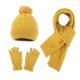 thumbnail image 1 of Sombreros para mujer y hombre, gorro de punto, bufanda cálida, guantes, jersey grueso de tres piezas, gorro para mujer., 1 of 7