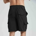 thumbnail image 4 of HCNTES Mens Walkshorts Summer Stretch Hiking Shorts Athletic Shorts with Pocket(Black,XL), 4 of 7