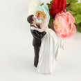 thumbnail image 3 of Adorno moderno para tarta de boda, figurita hecha a mano, decoración rústica para boda, decoración de escritorio para pareja divertida, abrazos voladores, 3 of 4