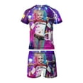 thumbnail image 6 of Harley Quinn Boys 2-Piece Swimsuit Set, Short Sleeve Rash Guard & Swim Trunks, 6 of 7