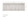 thumbnail image 4 of VHC Brands Annie Buffalo Check Farmhouse Kitchen Window Curtains- Lined Valance, 16x60, White &Grey, 4 of 7