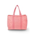 thumbnail image 2 of No Boundaries Beach Terry Cloth Tote Bag, Coral Hibiscus, Women's, 2 of 5