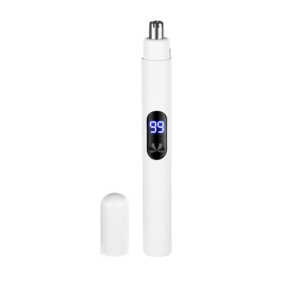 Usb-C Rechargeable Nose and Ear Hair Trimmer with Smart Anti-Pinch System and Led Display for Men