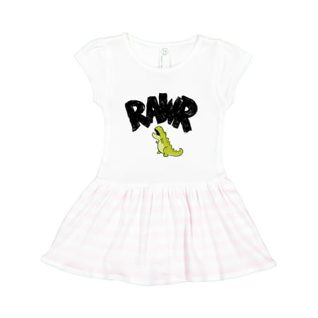 

Inktastic Lil Green Tyrannosaurus Rawr Gift Toddler Girl Dress