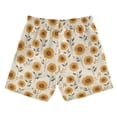 thumbnail image 7 of FORMRS Boys Swim Trunks Quick Dry Mesh Lining Beach Boardshorts, Sizes XS-XL, Beige Sunflower Pattern, 7 of 7