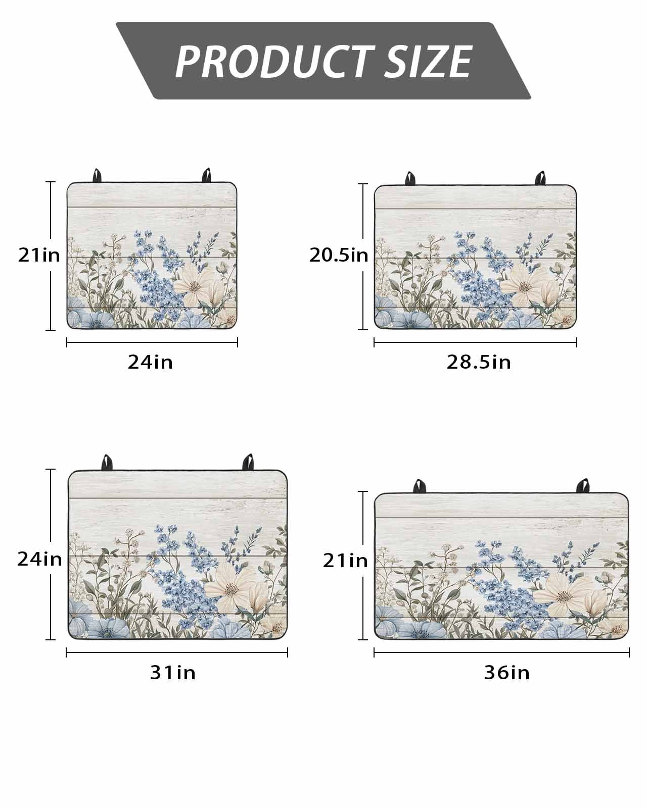 Stove Top Covers for Electric Stove, Blue Floral Spring Glass Stovetop Cover Protector, Summer Botanical Flower Vintage Induction Cooktop Protector Oven Mat for Kitchen Countertop 24"x21"