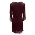 thumbnail image 5 of QHFBli Robe Mini Pailletée pour Femmes Col Montant Manches Cape Cocktail Scintillante Élégante Robes Invité de Mariage Soirée, 5 of 5