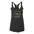 thumbnail image 2 of I Don't Need Google My Mom Knows Everything Tri-Blend Tank Top, Vintage Black, Medium, 2 of 3