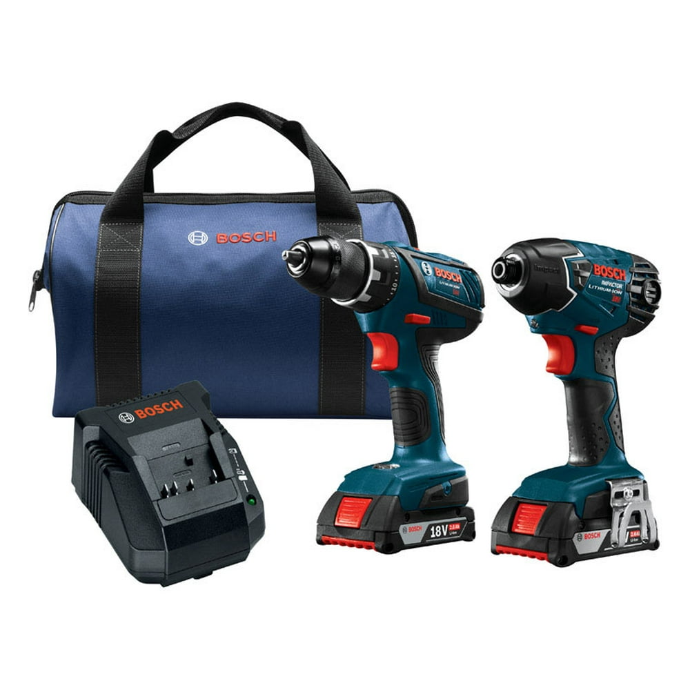 Bosch Compact Tough Cordless Drill/Driver and Impact Driver Combo Kit
