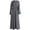 726-Gray, variant on Women Muslim Abaya Dresses Eid Prayer Jilbab Dubai Women Maxi Kaftan Islamic Salah Dress Soft Long Sleeve Crewneck Muslim Women Clothes