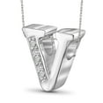 thumbnail image 3 of Yours Truly Diamond Accent Sterling Silver Initial Necklace, 3 of 4