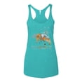 thumbnail image 2 of Wild Bobby, And Into The Forest I Go To Lose My Mind, Animal Lover, Women Tri-Blend Racerback Tank Top, Tahiti Blue, X-Large, 2 of 4