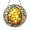 Acrylic 3.5 Inch, variant on Egg Shape Amber Glass Window Decor, Light Catching Suncatcher Hanging Art, Soft Home Accent