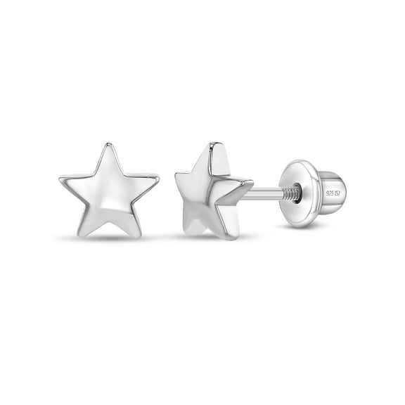 Classic Star Baby / Toddler / Kids Earrings Screw Back - Sterling Silver