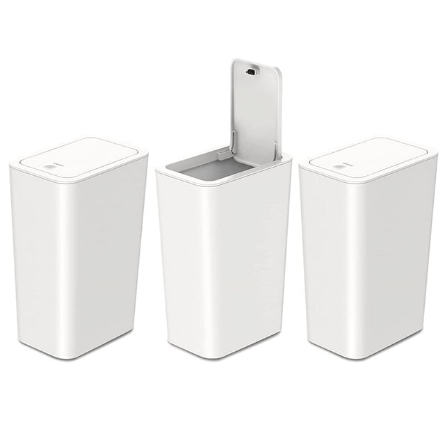 Bote de basura pequeño de 2,6 galones/10 litros con tapa, bote de basura con tapa, cesto de basura para baño, cocina, dormitorio