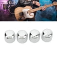thumbnail image 4 of Guitar Tone Volume Knobs, 4Pcs Metal Dome Guitar Knob Iron Professional Replacement Strong  For Bass Black,Silver, 4 of 8