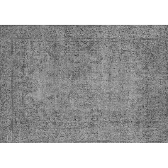 Ahgly Company Indoor Rectangle Oriental Gray Industrial Area Rugs, 5' x 8'