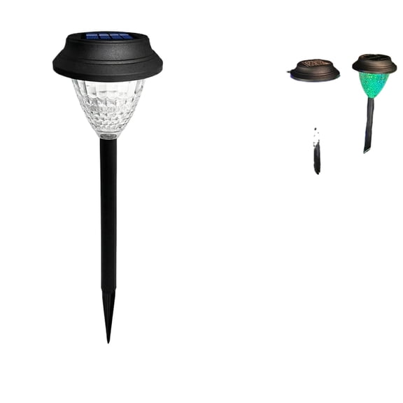 Solar Ground Lights Outdoor, LED Decorative Landscape Lighting for Garden Yard Patio Walkway Lawn Path, Creative Pattern Design Ambient Lights, 1 Pack