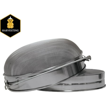 Harvest Lane Honey Stainless Steel Honey Sieve with Mesh Screen HONEYM-102