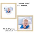 thumbnail image 4 of Americanflat 12x12 Picture Frame with Shatter-Resistant Glass heart shaped natural elevate cherished photos - Oak, 4 of 8