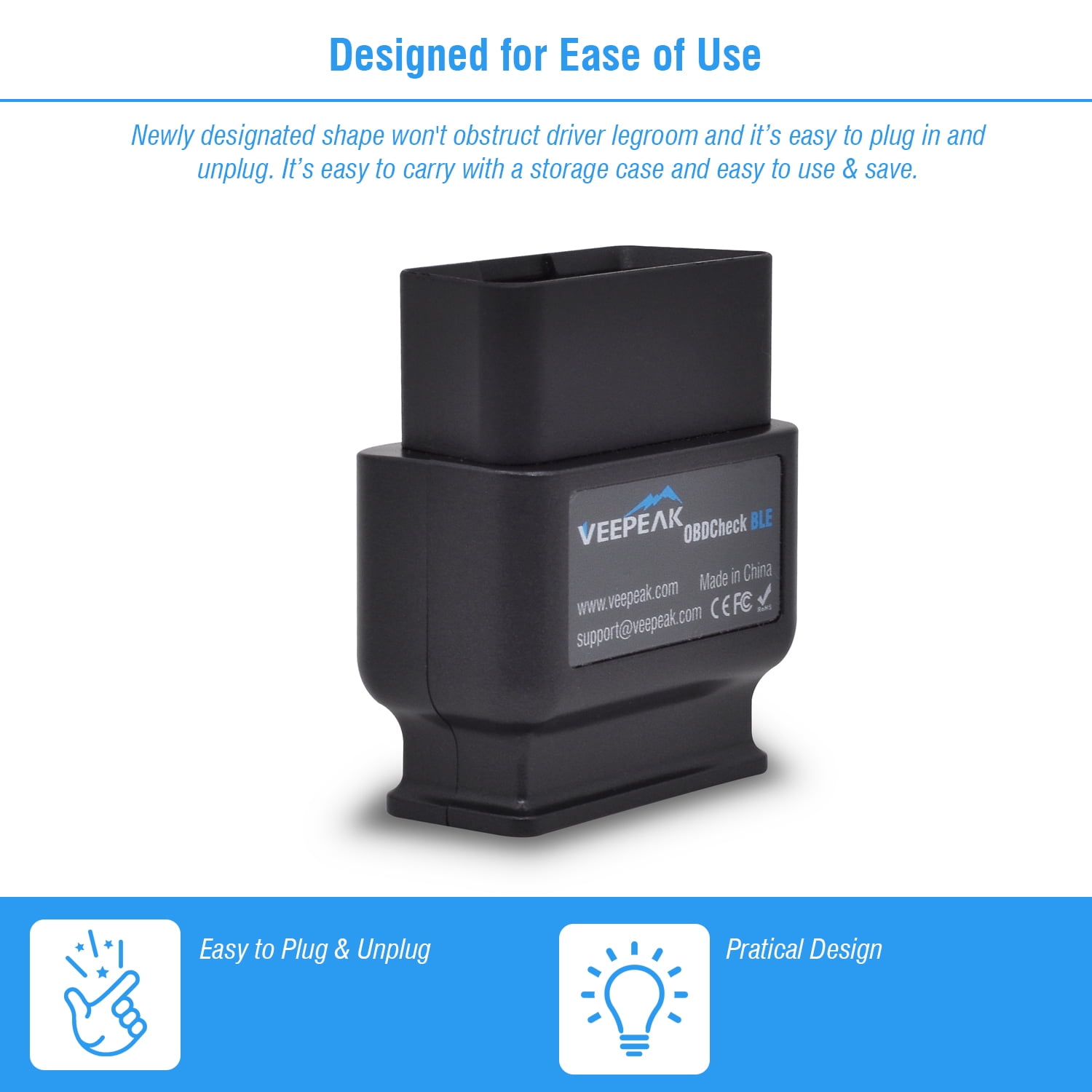 1953-2023 Chevrolet Corvette VeePeak OBD2/OBD II Mini Bluetooth Scanner/Engine  Code Reader - Android ONLY - Auto Accessories Of America